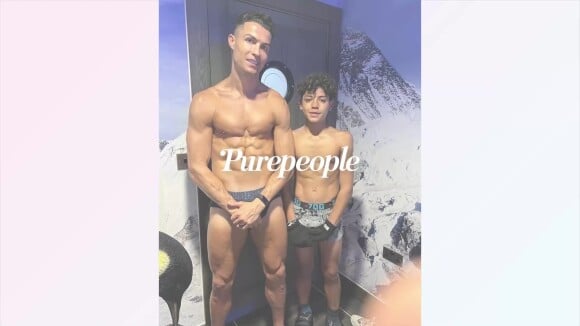 Cristiano Ronaldo pose torse nu avec son fils Cristiano Jr, presque aussi musclé que lui à 11 ans !