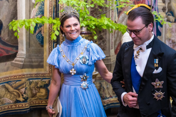 Princesse Victoria de Suède - Dîner d'Etat au palais royal de Stockholm, en l'honneur du président finlandais, le 17 mai 2022.