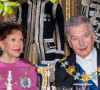Sauli Niinistö et la reine Silvia - Dîner d'Etat au palais royal de Stockholm, en l'honneur du président finlandais, le 17 mai 2022.