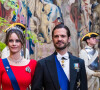 Princesse Sofia de Suède et son mari le Prince Carl Philip - Dîner d'Etat au palais royal de Stockholm, en l'honneur du président finlandais, le 17 mai 2022.