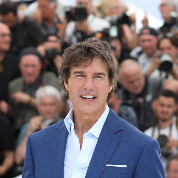 Tom Cruise au photocall de "Top Gun: Maverick " lors du 75ème Festival International du Film de Cannes, le 18 mai 2022. © Dominique Jacovides / Bestimage 