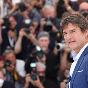 Tom Cruise au photocall de "Top Gun: Maverick " lors du 75ème Festival International du Film de Cannes, le 18 mai 2022. © Dominique Jacovides / Bestimage 