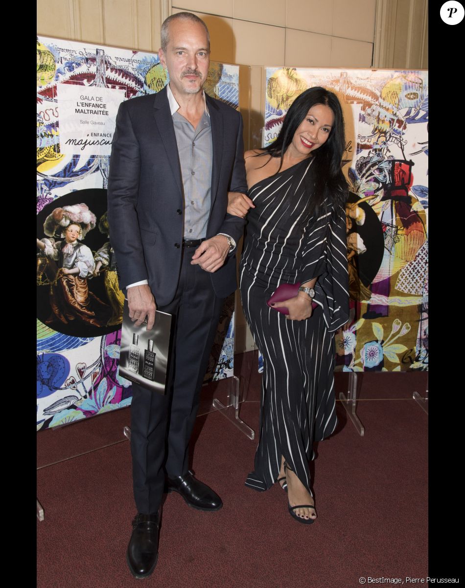 Christian Kretschmar et Anggun lors du gala d'Enfance Majuscule donné au profit de l'enfance maltraitée à la salle Gaveau à Paris, France, le 20 mars 2017. © Pierre Perusseau/Bestimage
