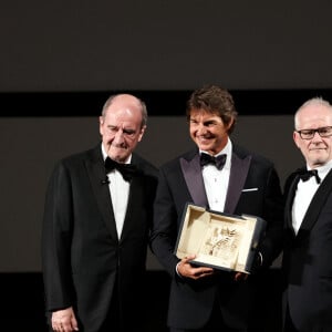 Pierre Lescure, Thierry Frémaux - Remise de la palme d'honneur à Tom Cruise lors du 75ème Festival International du Film de Cannes. Le 18 mai 2022 © Dominique Jacovides / Bestimage 