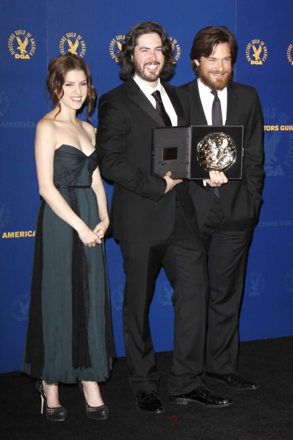 Les stars Anna Kendrick et Jason Bateman et le cinéaste Jason Reitman, à l'occasion de la grande soirée des Director's Guild Awards, à Los Angeles, le 30 janvier 2010.