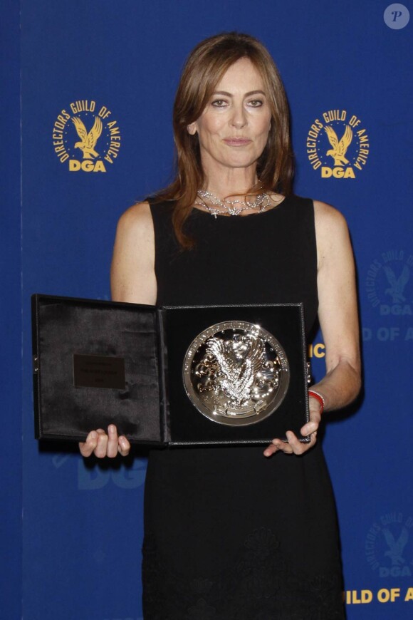 Kathryn Bigelow meilleure réalisatrice de l'année, à l'occasion de la grande soirée des Director's Guild Awards, à Los Angeles, le 30 janvier 2010.