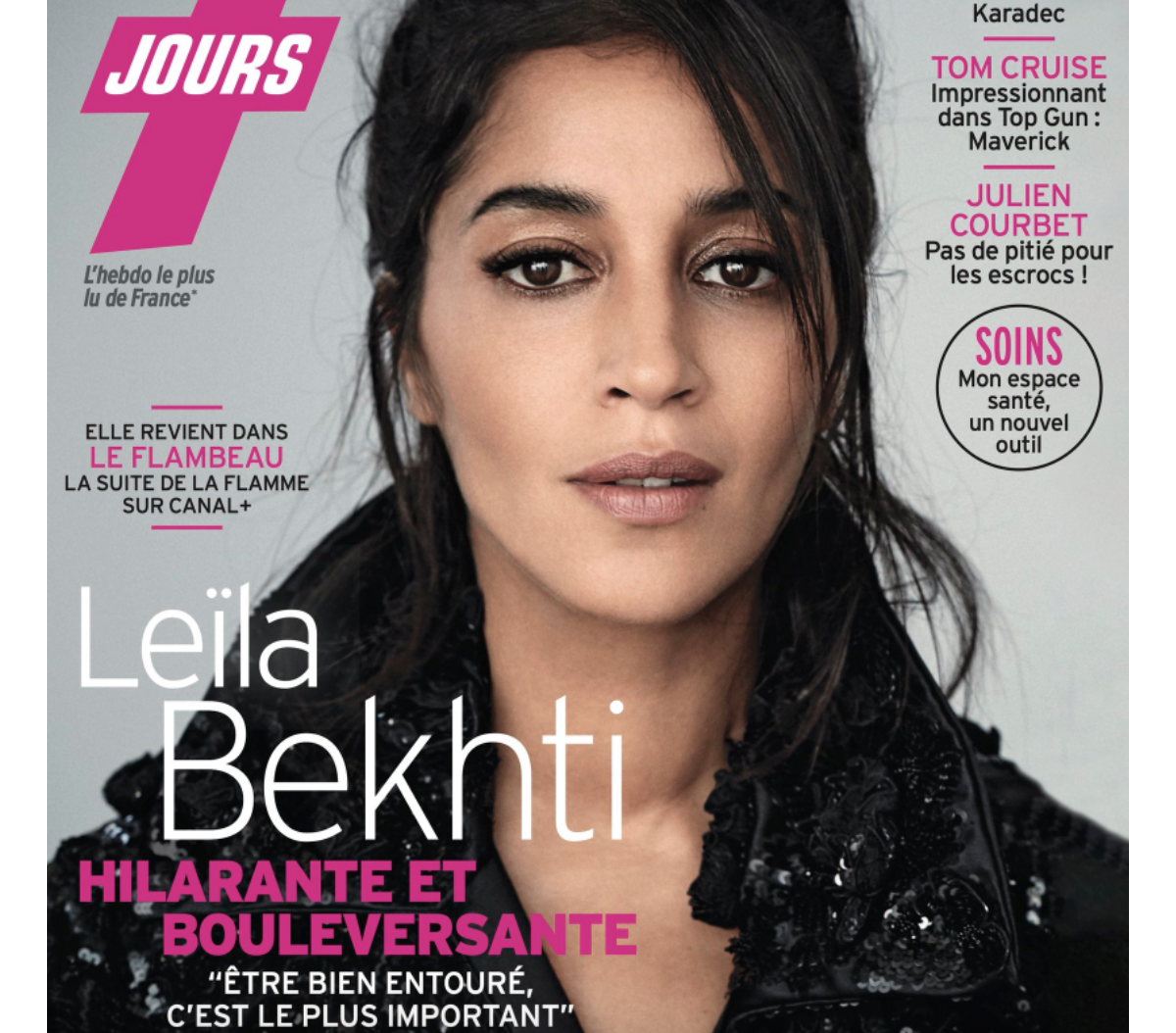 Photo Leïla Bekhti dans le magazine Télé 7 Jours, en vente à partir