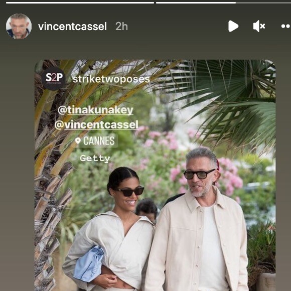 Vincent Cassel et Tina Kunakey à Cannes