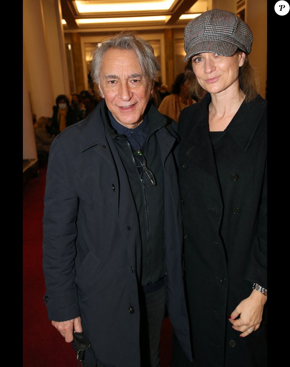 Exclusif - Richard Berry et sa femme Pascale Louange - People lors de la représentation du ballet de danse "Mosaïques" de J.Lestel à la Salle Pleyel à Paris. Le 16 février 2022 © Bertrand Rindoff Petroff / Bestimage