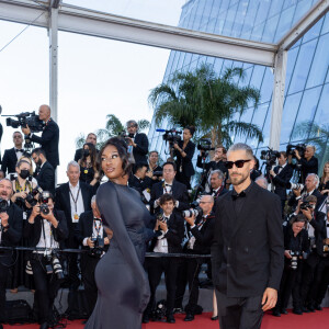 Aya Nakamura et son compagnon Vladimir Boudnikoff - Montée des marches du film " Armageddon Time " lors du 75ème Festival International du Film de Cannes. Le 19 mai 2022 © Olivier Borde / Bestimage 