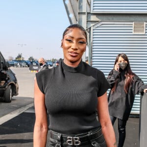 Aya Nakamura - Arrivées au défilé Balenciaga Automne/Hiver 2022/2023 lors de la Fashion Week de Paris au Bourget à Paris, France. © Da Silva-Perusseau/Bestimage 