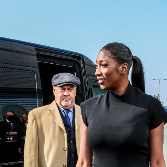 Aya Nakamura - Arrivées au défilé Balenciaga Automne/Hiver 2022/2023 lors de la Fashion Week de Paris au Bourget à Paris, France, le 6 mars 2022. © Da Silva-Perusseau/Bestimage 