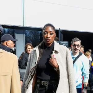 Aya Nakamura - Sorties du défilé Balenciaga Automne/Hiver 2022/2023 lors de la Fashion Week de Paris au Bourget à Paris, France, le 6 mars 2022. © Da Silva-Perusseau/Bestimage 