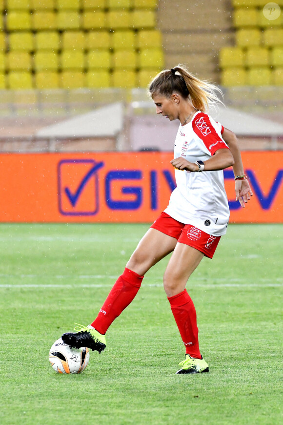 Lisa Caussin Battaglia lors de la 29ème édition du World Stars Football Match au Stade Louis II à Monaco, le 24 mai 2022. © Bruno Bebert/Bestimage 