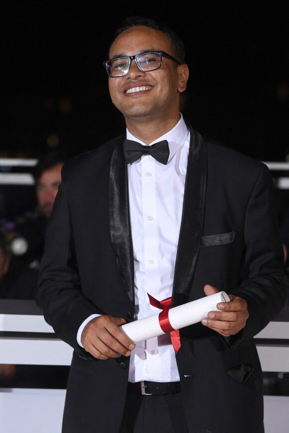 Abinash Bikram Shah (Mention spéciale du court-métrage pour " Lori ") - Photocall de la remise des palmes lors de la cérémonie de clôture du 75ème Festival International du Film de Cannes. Le 28 mai 2022