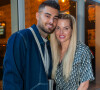 Exclusif - Thibault Garcia et sa femme Jessica Thivenin lors de la soirée " Come Chill with Booba " au bar Le Tube à Dubaï. © Nicolas Briquet / Bestimage