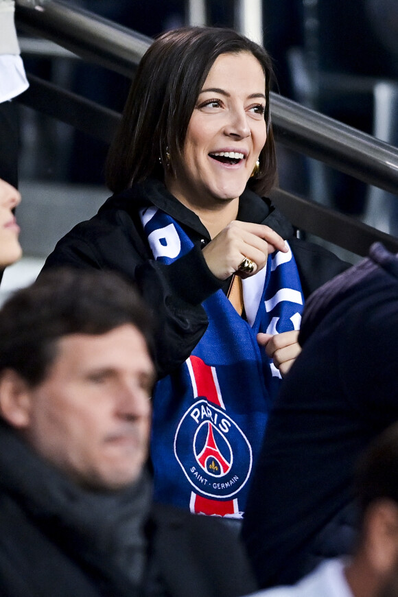 Camille Lellouche - People au match de Ligue 1 Uber Eats Psg (2) - Lille(1) au Parc des Princes à Paris le 29 octobre 2021. © JB Autissier/Panoramic/Bestimage 