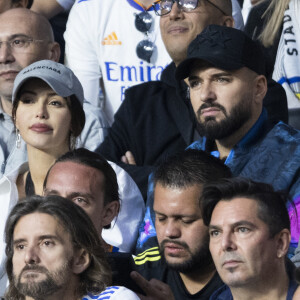 Nabilla (enceinte) et son mari Thomas Vergara - Les célébrités assistent à la victoire du Real Madrid face à Liverpool (1-0) en finale de la Ligue des Champions au stade de France, le 28 mai 2022. © Cyril Moreau / Bestimage