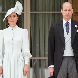 Le prince William, duc de Cambridge, et Catherine (Kate) Middleton, duchesse de Cambridge, lors d'une Royal Garden Party au Buckingham Palace à Londres, Royaume Uni, le 25 mai 2022. 