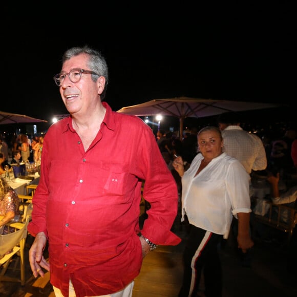 Exclusif - Patrick Balkany - Soirée annuelle du forain Marcel Campion sur la plage de Bouillabaisse à Saint-Tropez. Le 1er aout 2018 © Luc Boutria / Nice Matin / Bestimage 