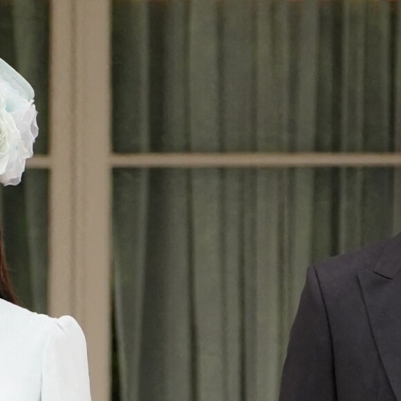 Le prince William, duc de Cambridge, et Catherine (Kate) Middleton, duchesse de Cambridge, lors d'une Royal Garden Party au Buckingham Palace à Londres, Royaume Uni, le 25 mai 2022.