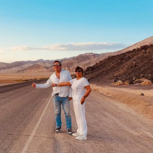 Jean-Luc Reichmann en road-trip aux Etats-Unis avec sa compagne Nathalie Lecoultre