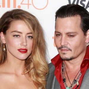 Amber Heard et son mari Johnny Depp - Avant-première du film "Black Mass" lors du Festival International du film de Toronto, le 14 septembre 2015.