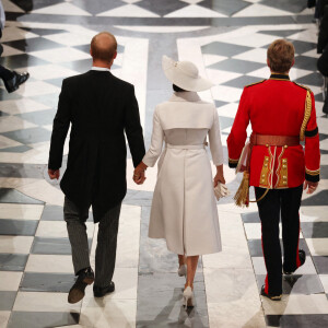 Le prince Harry, duc de Sussex et Meghan Markle, duchesse de Sussex - Les membres de la famille royale et les invités lors de la messe célébrée à la cathédrale Saint-Paul de Londres, dans le cadre du jubilé de platine (70 ans de règne) de la reine Elisabeth II d'Angleterre. Londres, le 3 juin 2022.