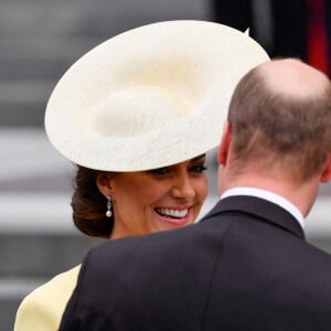 La princesse Anne d'Angleterre, Catherine Kate Middleton, duchesse de Cambridge, le prince William, duc de Cambridge - Les membres de la famille royale et les invités lors de la messe célébrée à la cathédrale Saint-Paul de Londres, dans le cadre du jubilé de platine (70 ans de règne) de la reine Elisabeth II d'Angleterre. Londres, le 3 juin 2022.