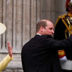 La princesse Anne d'Angleterre, Catherine Kate Middleton, duchesse de Cambridge, le prince William, duc de Cambridge - Les membres de la famille royale et les invités lors de la messe célébrée à la cathédrale Saint-Paul de Londres, dans le cadre du jubilé de platine (70 ans de règne) de la reine Elisabeth II d'Angleterre. Londres, le 3 juin 2022.