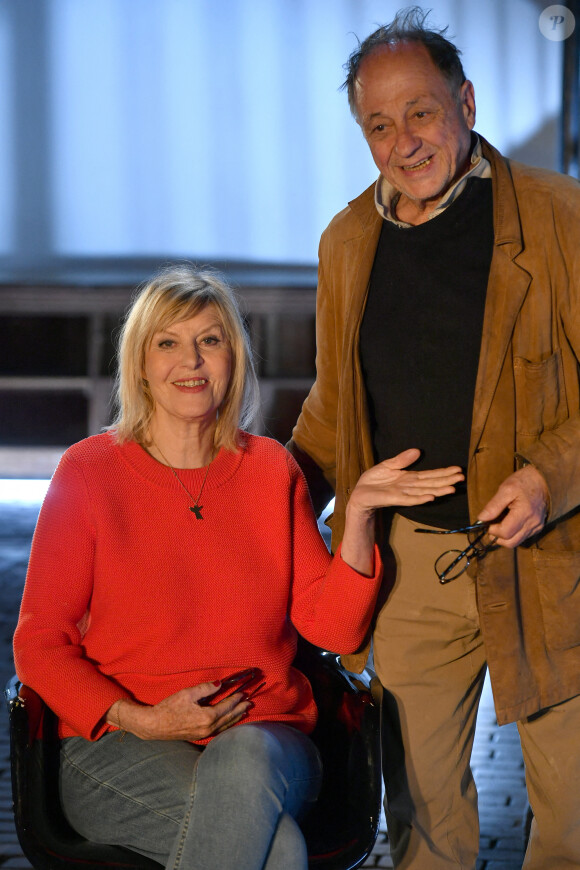Chantal Ladesou et son mari Michel Ansault - Enregistrement de l'émission "Animaux Stars", diffusée le 4 juin sur la chaine Animaux. Le 5 avril 2022 © Veeren / Bestimage 