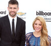 Gerard Pique et sa compagne la chanteuse Shakira - Photocall à l'occasion de la cérémonie des Billboard Music Awards 2014 à Las Vegas