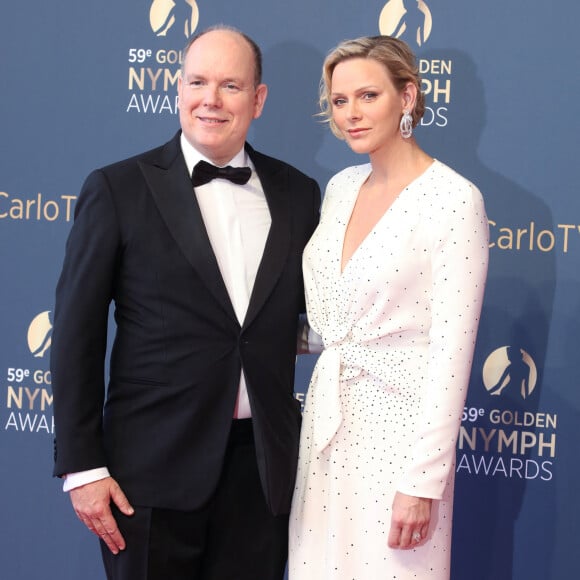 Le prince Albert II de Monaco et la princesse Charlène de Monaco - Soirée de clôture du 59ème Festival de Télévision de Monte Carlo au Grimaldi Forum à Monaco. © Denis Guignebourg /Bestimage 