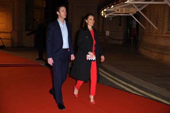 Pippa Middleton et son mari James Matthews - Arrivées au spectacle "Luzia" du cirque du Soleil au royal Albert Hall à Londres, le 13 janvier 2022.
