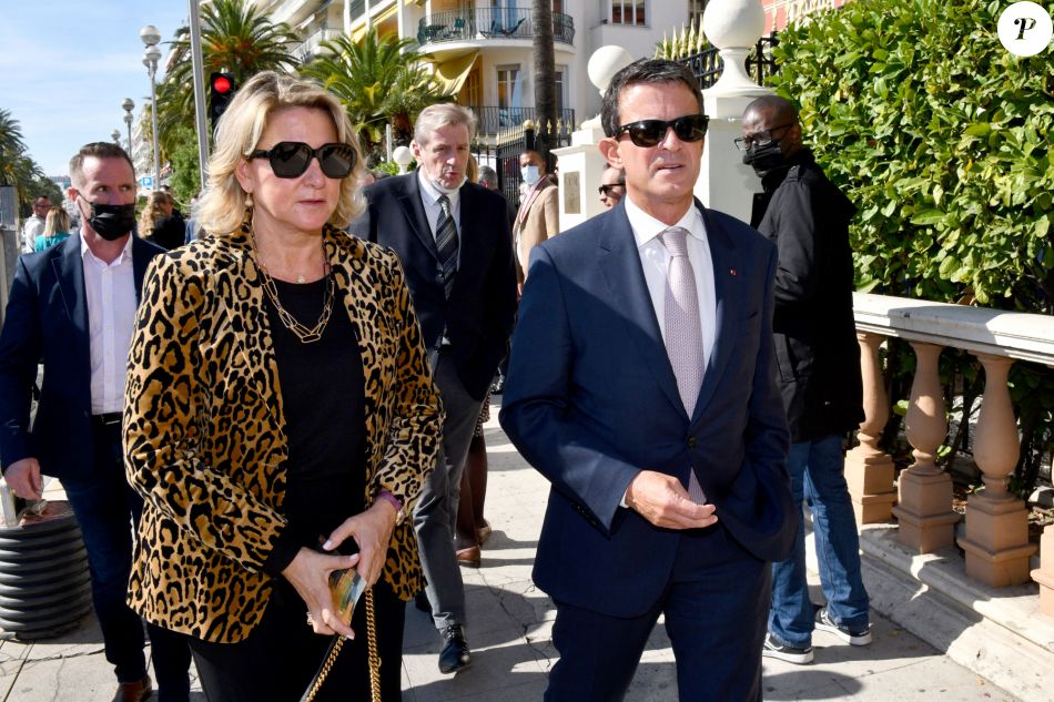 Manuel Valls et sa femme Susana Gallardo lors des Entretiens de Nice