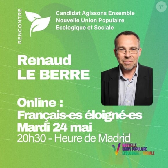 Renaud Le Berre candidat Nupes dans la 5e circonscription des Français de l'étranger pour les législatives 2022