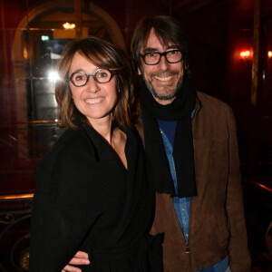 Exclusif - Alexia Laroche Joubert et son compagnon Mathieu Grinberg - Générale du chanteur Amir Haddad, seul-en-scène dans la pièce "Sélectionné" mise en scène par S. Suissa au théâtre Edouard VII à Paris le 28 mars 2022. © Veeren/Bestimage