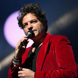 M (Matthieu Chedid) - Le chanteur M et la chanteuse Nach lors du premier concert avec du public dans les studios de Radio France avec son orchestre philharmonique. © Veeren / Bestimage 