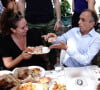 Eric Zemmour (candidat aux l'élections législatives dans le Var et président du parti politique Reconquête) et sa compagne Sarah Knafo assistent à un banquet provençal au Chateau Paradis Le Luc en Provence le 22 mai 2022