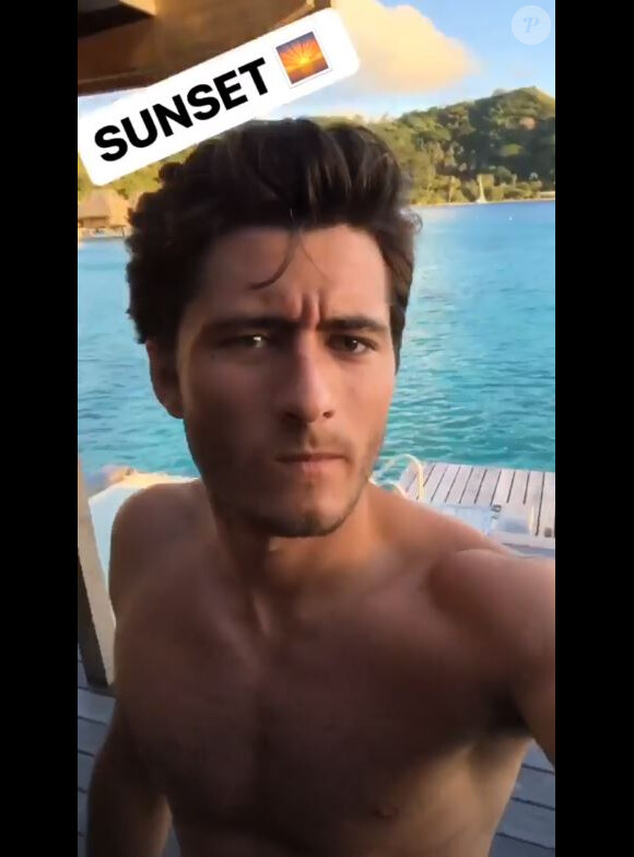 Tximista Lizarazu, le fils de Bixente Lizarazu, lors de ses vacances en Polyénisie française. Instagram, le 23 août 2018.