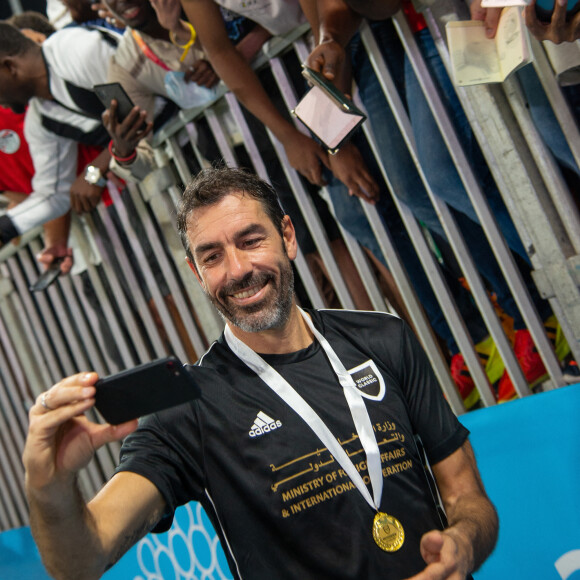 Robert Pires - Match d'exhibition de football "Abraham Accords Festival and Games" lors de l'Expo Dubaï 2020 à Dubaï aux Emirats arabes unis le 29 mars 2022. © Nicolas Briquet / Bestimage