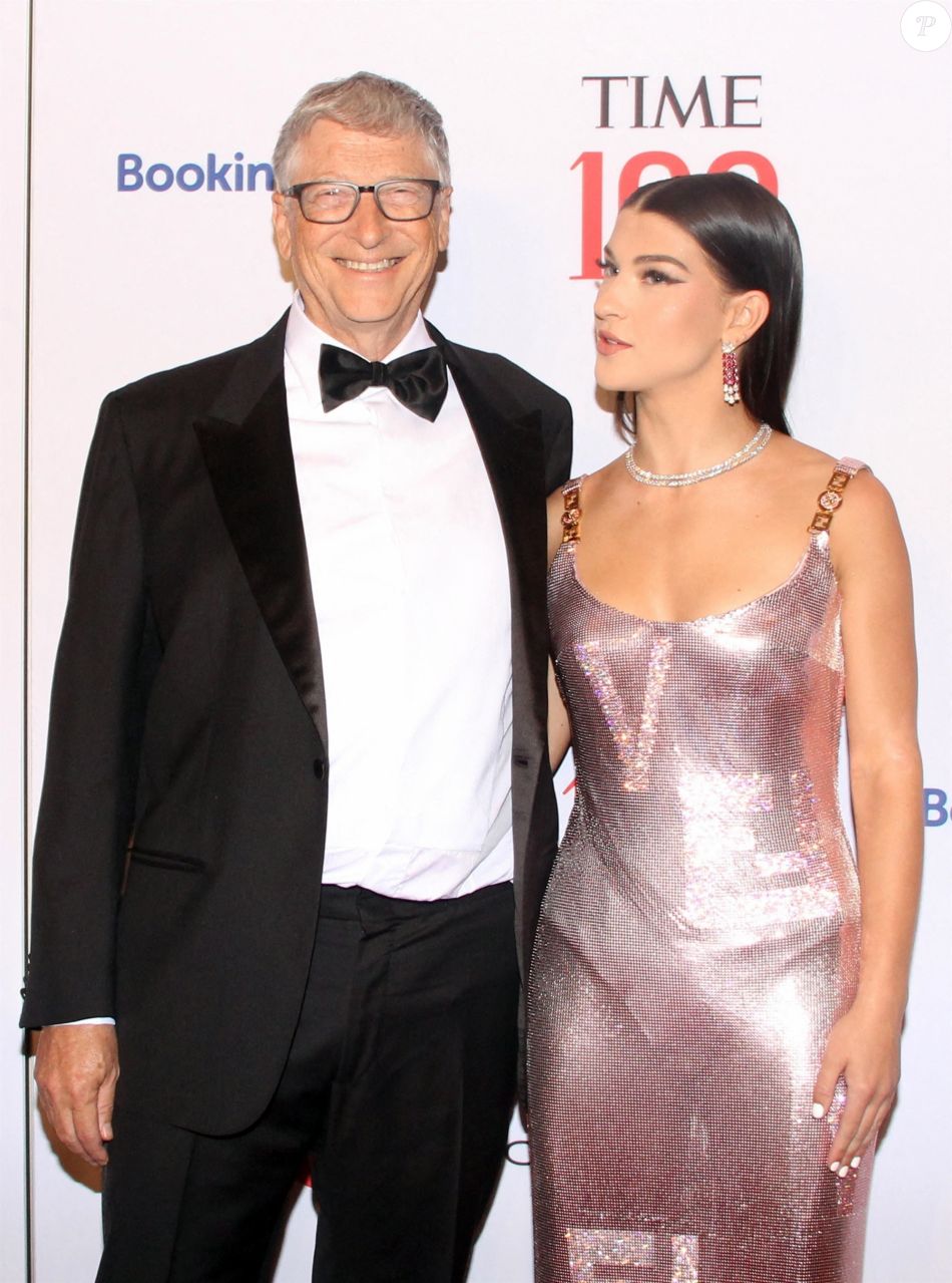 Bill Gates et sa fille Phoebe Adele Gates au photocall du gala Time 100