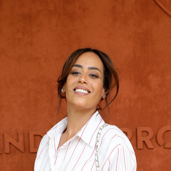 Amel Bent au village des Internationaux de France de tennis de Roland Garros à Paris le 12 juin 2021. © Dominique Jacovides / Bestimage 