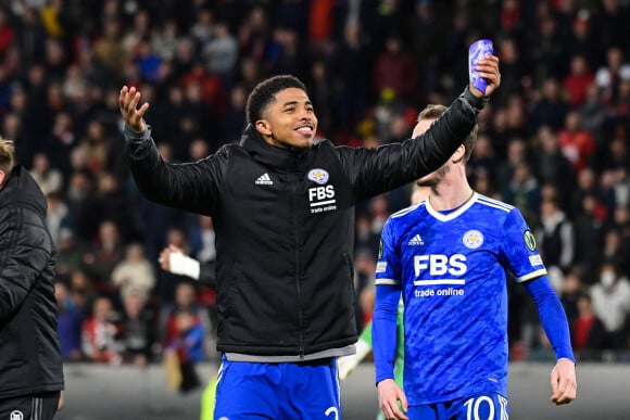 Wesley Fofana - Match de 8ème de finale retour de la Ligue Europa "Rennes - Leicester City (2-1)" au Roazhon Park.