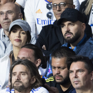 Nabilla (enceinte) et son mari Thomas Vergara - Les célébrités assistent à la victoire du Real Madrid face à Liverpool (1-0) en finale de la Ligue des Champions au stade de France, le 28 mai 2022. © Cyril Moreau / Bestimage