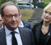 François Hollande et sa compagne Julie Gayet - Claude Chirac, son mari Frédéric Salat-Baroux et son fils Martin Rey-Chirac se sont rendus au musée du président Jacques Chirac de Sarran en Corrèze le 5 octobre 2019. Le conseil départemental de la Corrèze y organise une journée du souvenir et de l'amitié, à la mémoire de Jacques Chirac. Un hommage public, ouvert à tous, où un banquet attend les convives. Tête de veau, pommes du Limousin et fromage local sont au menu, en souvenir du coup de fourchette de Jacques Chirac et de son attachement au terroir corrézien. © Patrick Bernard/Bestimage 