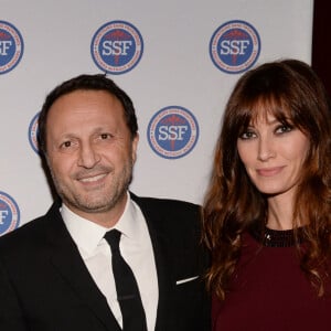 Exclusif - Arthur (Jacques Essebag) et sa compagne Mareva Galanter - Dîner de gala et vente aux enchère pour l'association "Sauveteurs sans frontières" ("Qui sauve une vie sauve l'humanité") à l'hôtel du collectionneur à Paris, France, le 13 février 2018. G.Elmaleh, Arthur (J.Essebag), A.Abittan et C.Hanouna ont animés la soirée et ont pris très à coeur leurs rôles de "commissaires priseurs" pour une vente aux enchères mémorable pour l'association Sauveuteurs Sans Frontières. G.Elmaleh, Arthur (J.Essebag), A.Abittan et C.Hanouna ont achétés 10 kits de survie SSF chacun. Sauveteurs Sans Frontières est une Organisation Non Gouvernementale franco-israélienne d'aide médicale internationale, agréée par le ministère de l'intérieur français. Forte de plusieurs antennes médicales mobiles et d'équipes de secouristes spécialisés, SSF- qui intervient sur le terrain selon les normes SAR (Search and Rescue: localisation et de secours aux personnes en situation de détresse). ONG qui compte plus de 6000 secouristes bénévoles (880 équipés), répartis sur 14 antennes internationales. © Rachid Bellak/Bestimage