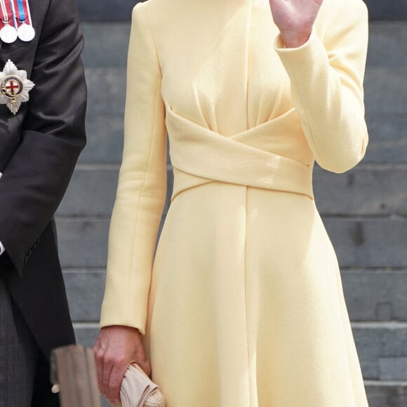 Catherine (Kate) Middleton, duchesse de Cambridge - Les membres de la famille royale et les invités lors de la messe célébrée à la cathédrale Saint-Paul de Londres, dans le cadre du jubilé de platine (70 ans de règne) de la reine Elisabeth II d'Angleterre. Londres, le 3 juin 2022. 