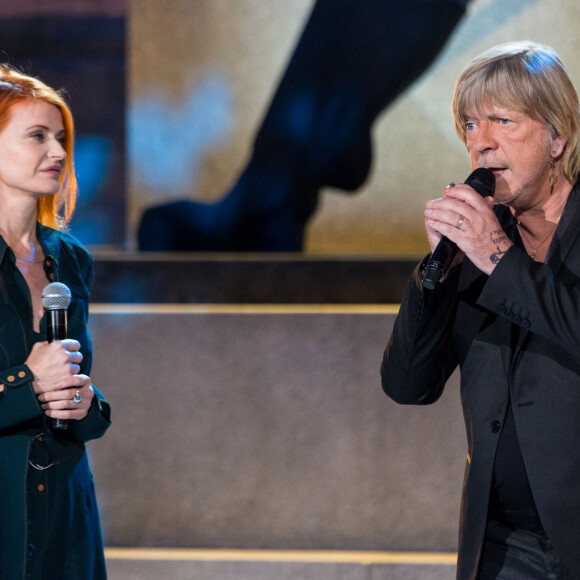 Exclusif - Le chanteur Renaud (Renaud Séchan) et Axelle Red - Tournage de l'émission "Merci Renaud" © Cyril Moreau / Bestimage 
