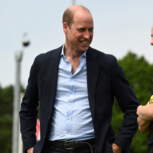 Le prince William visite St George's Park à Burton-on-Trent, pour rencontrer l'équipe féminine d'Angleterre avant l'Euro féminin de l'UEFA 2022. Le 15 juin 2022.